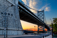 Ben Franklin Bridge at Sunrise