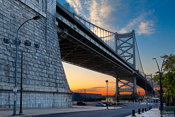 Ben Franklin Bridge at Sunrise