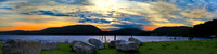 Panorama of Sunset over Hudson River at Sunset