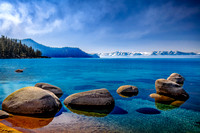 Tahoe East Shore With Morning Mist