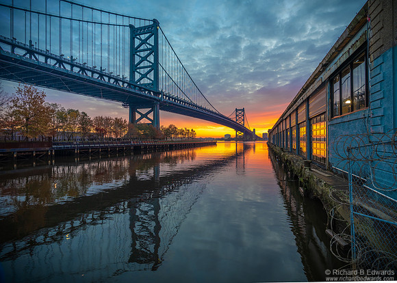 Ben Franklin Bridge at Dawn
