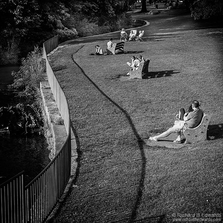Park Benches Along the Schuylkill River, Philadelphia