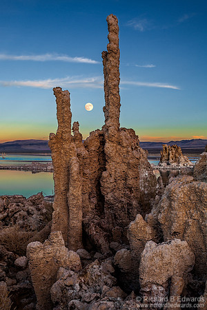 Moonrise and Tufa #3