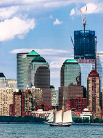 Lower Manhattan with Schooner from New York Bay