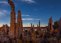 Moonrise and Tufa #1